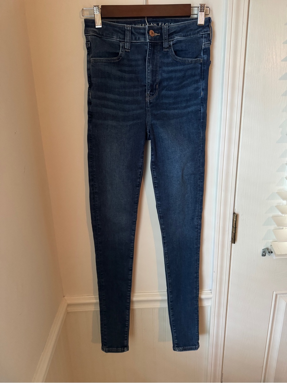 American Eagle Outfitters Deep Blue Jeggings Size 2 Long